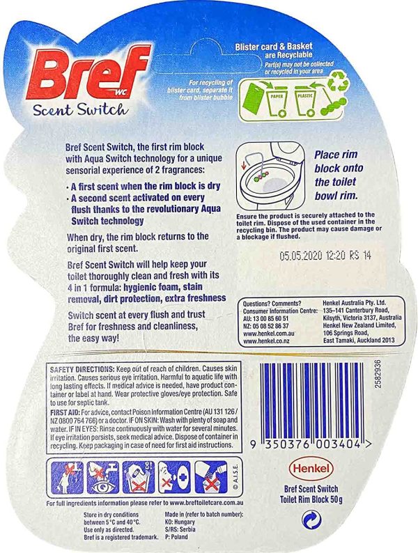 Bref Scent Switch Floral Apple/Water Lily, Toilet Cleaner, 50g - Image 5