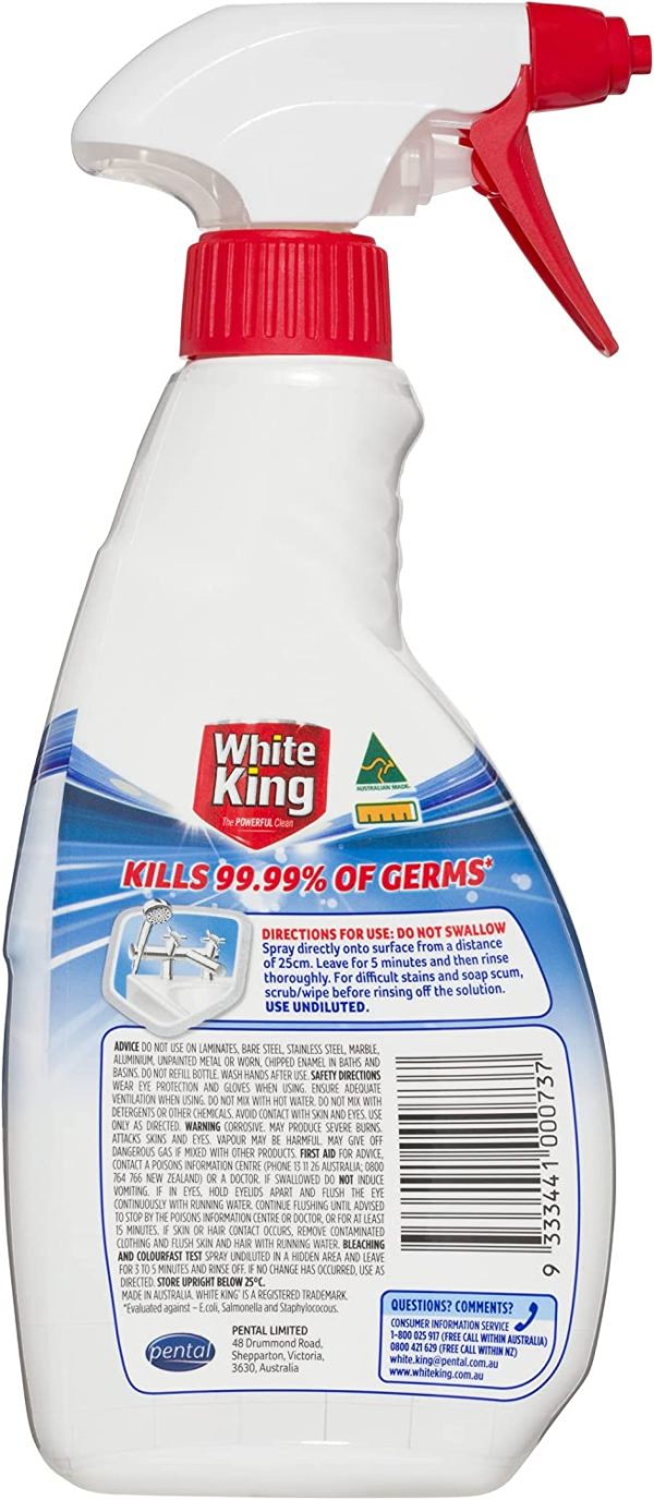 White King Mold and Scum Remover Spray, 500 milliliters