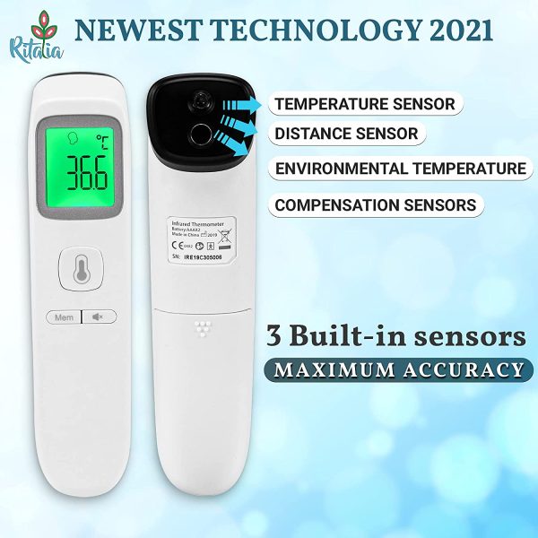 Ritalia? Digital Thermometer Non-Touch for Babies, Kids and Adults- TGA Approved - Infrared Sensors for Fast Clinically and Accurate Readings in 1s - 3 Color LCD Screen - Battery Included - Image 8