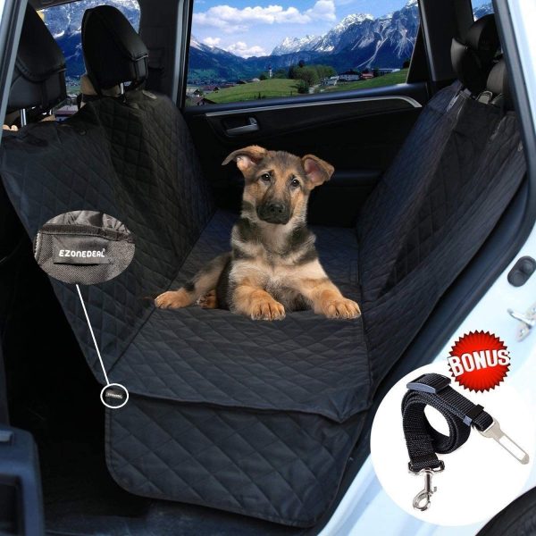 Dog Car Seat Covers,Dog Seat Cover Pet Seat Cover for Cars, Trucks, and SUV - Black, Waterproof, Hammock Convertible - Image 5