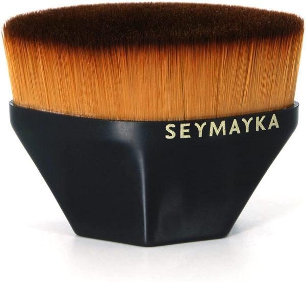 SEYMAYKA ? Dream Beauty Professional Kabuki Makeup Brushes for Foundation Brush ?C Liquid, Powder or Creams (Black)