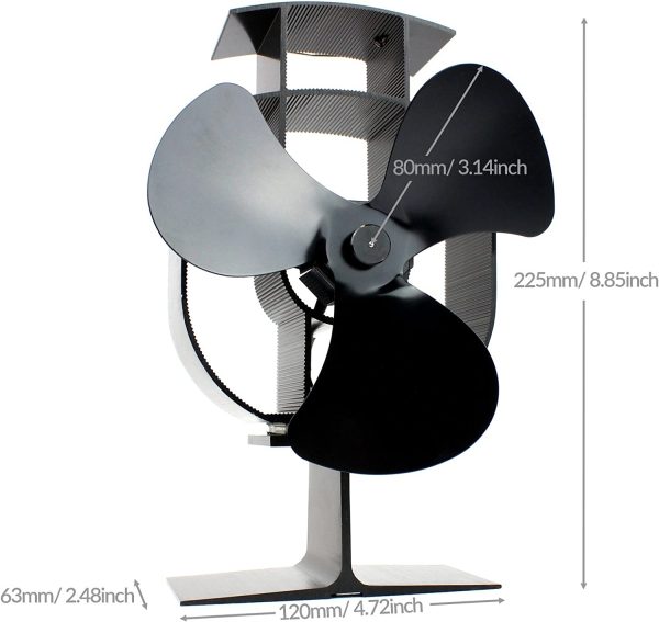 Heat Powered 3 Blade Stove Fan | M&W - Image 5