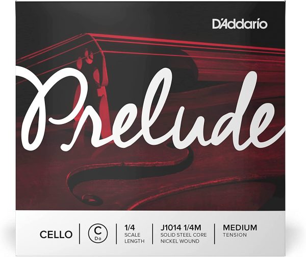 D'Addario Prelude Cello Single C String, 1/4 Scale, Medium Tension