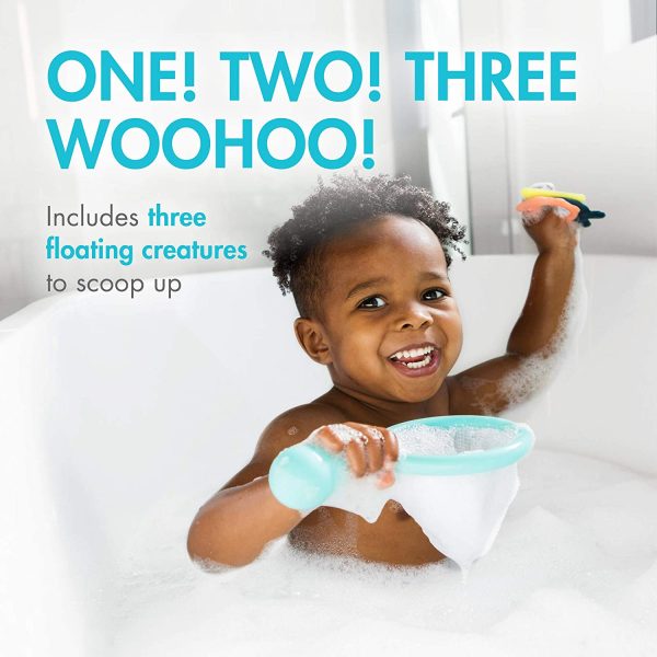 Boon Water Bugs Floating Bath Toys with Net, Mint 4 Piece Set - Image 2