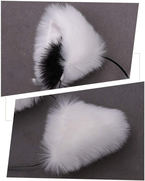 Faylay Cosplay Girl Plush Furry Cat Ears Headwear Accessory for Cam Girl Party - Image 5