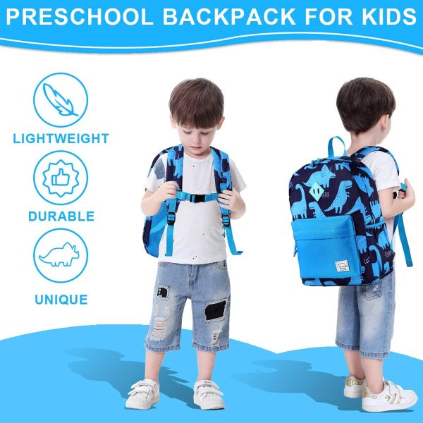 Preschool Backpack,Vaschy Little Kid Backpacks for Boys with Chest Strap Cute Dinosaur. - Image 2