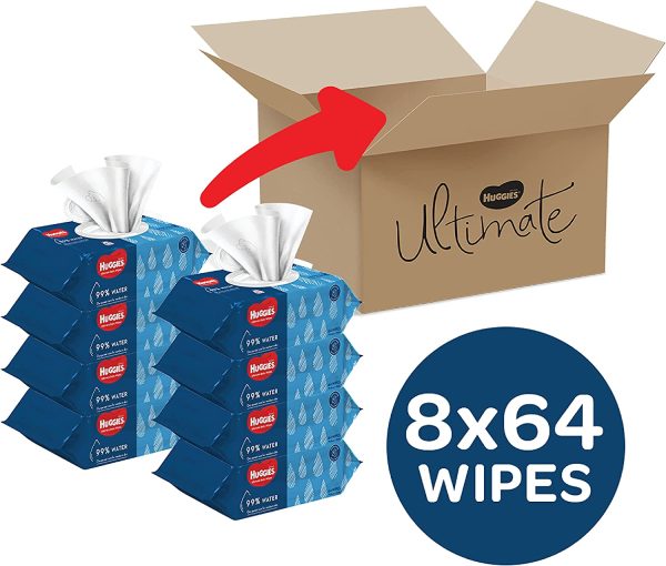 Huggies Ultimate Baby Wipes Over 99% Water (Pack of 512) - Image 8