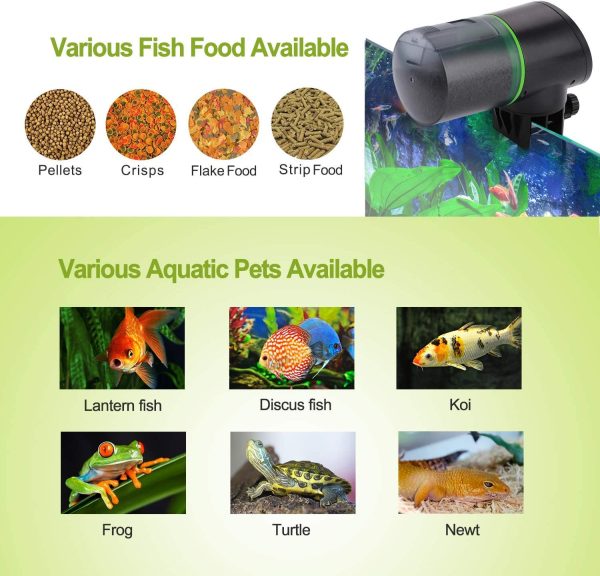 Ycozy Automatic Fish Feeder Rechargeable with USB Cable Moisture-proof Intelligent Electric Fish/Turtle Feeder for Aquarium & Fish Tank Intelligent Timer Fish Food Dispenser for Weekend / Vacation | Navi-EVS - Image 5