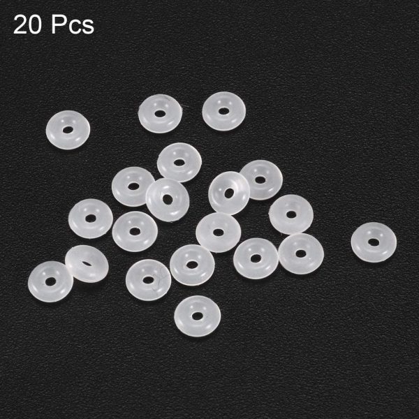 Silicone O-Rings, 4mm OD 1mm ID 1.5mm Width VMQ Seal Gasket for Compressor Valves Pipe Repair, White, Pack of 20 - Image 2