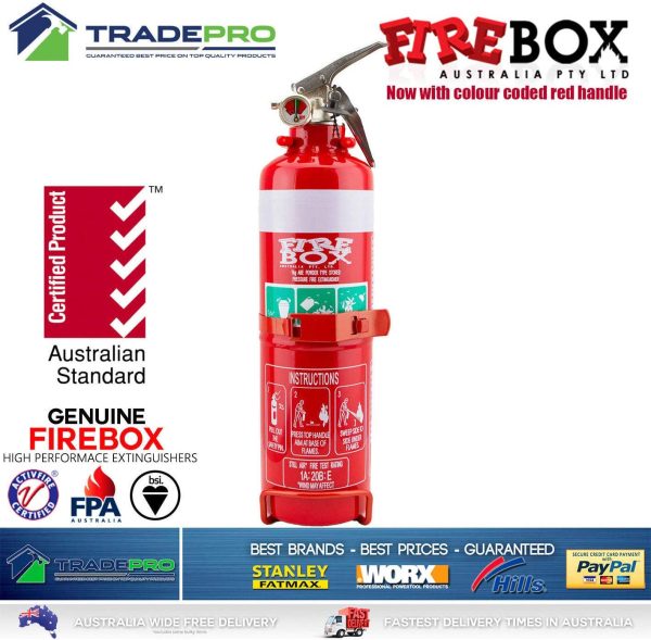 Fire Extinguisher 1kg ABE Professional Dry Powder 1kg & Bracket Car Boat Home - Image 2