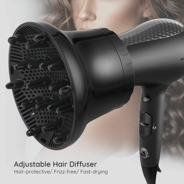 Universal Curly Hair Diffsuer,Segbeauty Adaptable Hair Diffuser Attachment for Hair Salon Quality Hairstyling Tool Hair-protective Frizz-free Fast-drying for Dryers with 1.58 to 2.48 inches Nozzle - Image 2