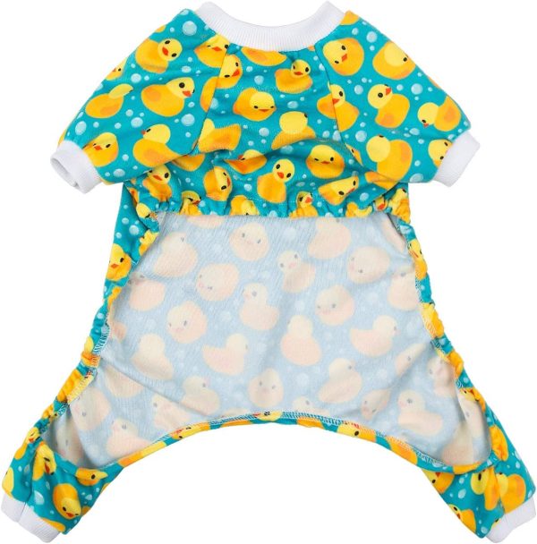 CuteBone Dog Pajamas Yellow Ducks Dog Apparel Dog Jumpsuit Pet Clothes Pajamas Coat - Image 7