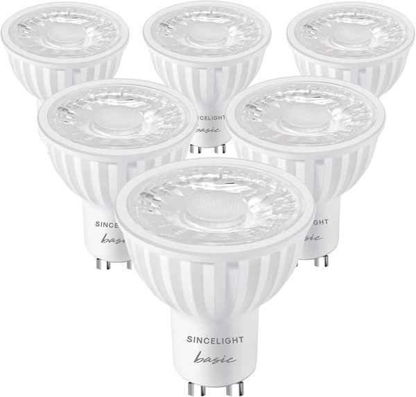 GU10 LED Spot Light Bulb 60?? Reflector, 6W, RA??92, Neutral White 4000K, Non-Dimmable, 550 Lumens Equivalent to 50W Halogen, Pack of 6 - Image 6