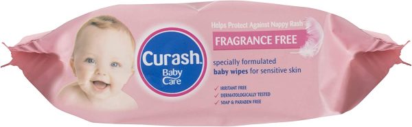 Curash Fragrance Free Baby Wipes Travel 20 PK