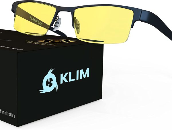 KLIM Optics Blue Light Blocking Glasses + Reduce Eye Strain and Fatigue + Gaming Glasses for PC Mobile TV + Blocks 92% Blue Light + Computer Glasses with UV Protection + NEW 2022 VERSION - Image 4