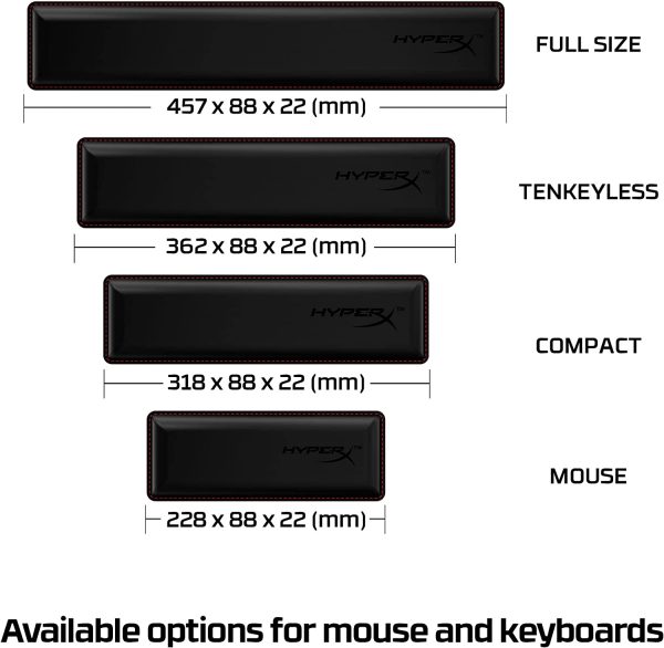 Keyboard Wrist Rest, Compact 60 65, Black - Image 4