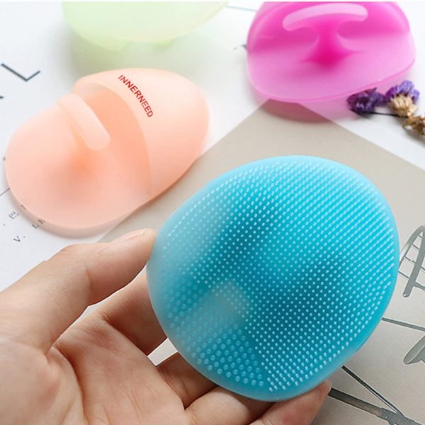 INNERNEED Super Soft Silicone Face Cleanser and Massager Brush Manual Facial Cleansing Brush Handheld Mat Scrubber For Sensitive, Delicate, Dry Skin (Pack of 4) - Image 9