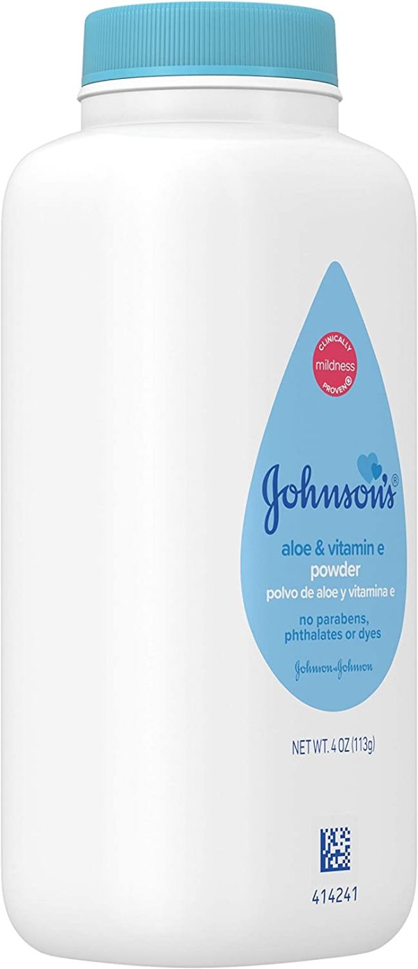 Johnson's Baby Powder With Aloe Vera & Vitamin E For Soft Skin, 4 Oz. - Image 6