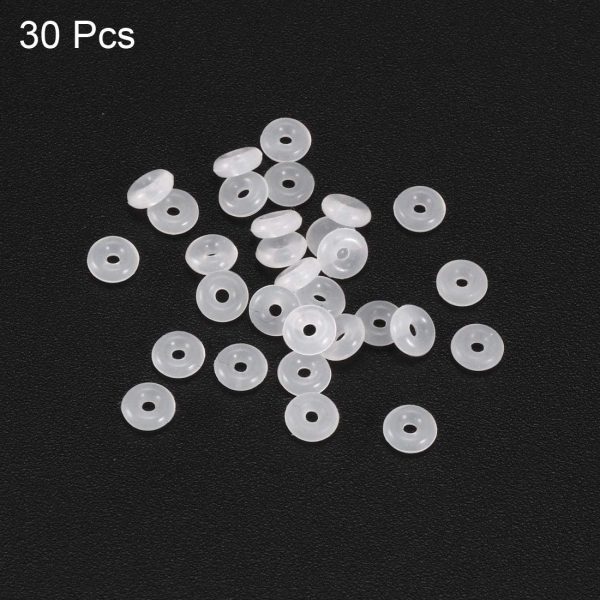 Silicone O-Rings, 4mm OD 1mm ID 1.5mm Width VMQ Seal Gasket for Compressor Valves Pipe Repair, White, Pack of 30 - Image 3