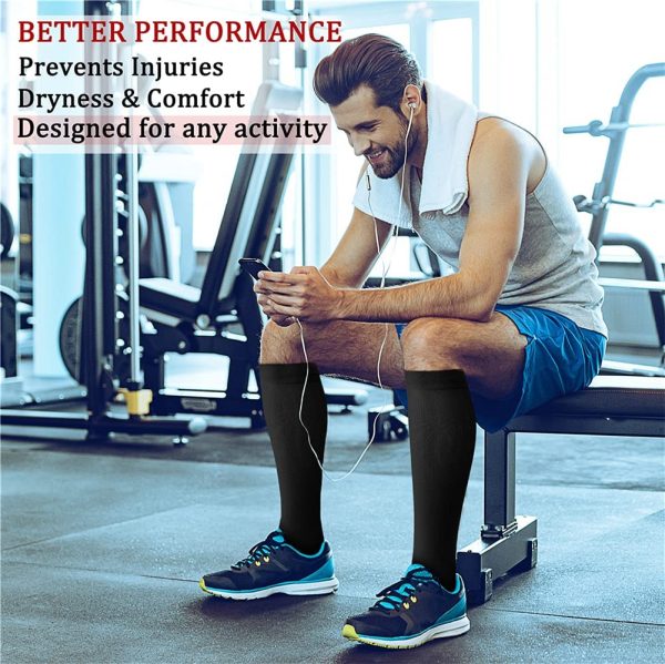 Compression Socks (7 Pairs), 15-20 mmhg is BEST Graduated Athletic & Medical for Men & Women, Running, Flight, Travels - Image 7