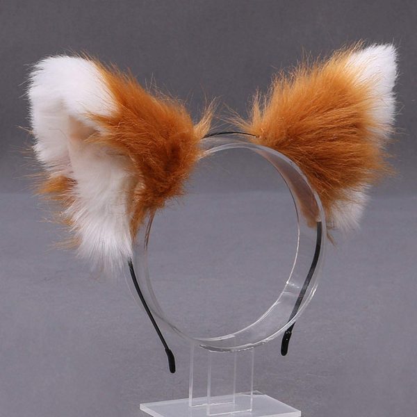 Faylay Cosplay Girl Plush Furry Cat Ears Headwear Accessory for Cam Girl Party