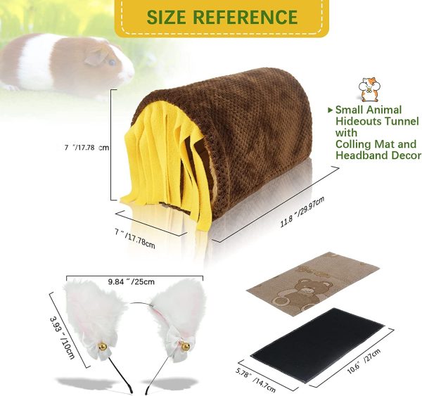 Hipet Guinea Pig Hideouts,Rat Toys,Hamster Tubes and Tunnels for Hamster Gerbil Rat Chinchilla Ferret Hedgehog Guinea PigCage Accessories