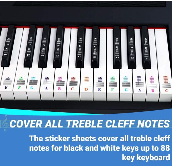 Color Piano Stickers for White and Black Keys - Image 2