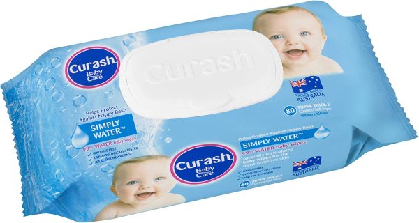 Curash Water Baby Wipes 80 pack (packaging may vary)