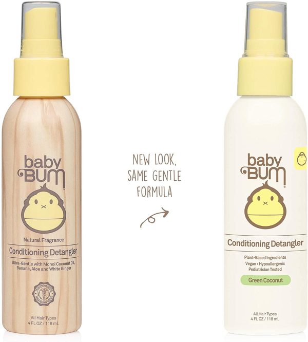 Sun Bum Baby Bum Conditioning Detangler Spray | Leave-In Conditioner Treatment with Soothing Coconut Oil| Natural Fragrance | Gluten Free and Vegan | 4 FL OZ (Pack of 1) - Image 4