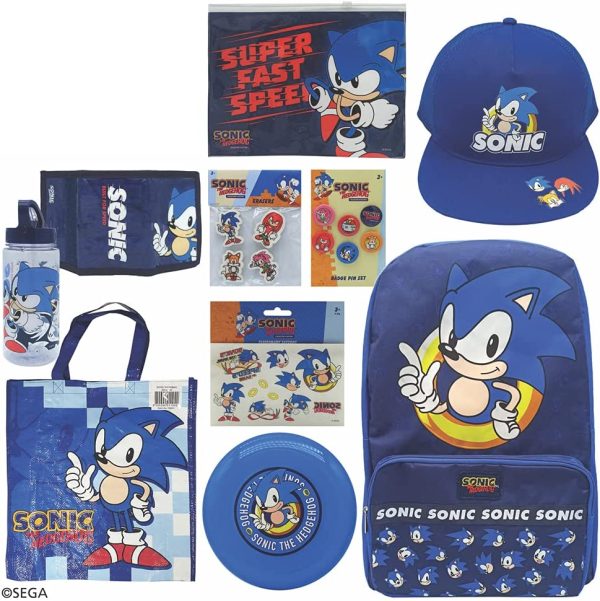 Sonic The Hedgehog Showbag w/Backpack/Bottle/Stickers/Tote Bag/Pencil Case/Cap