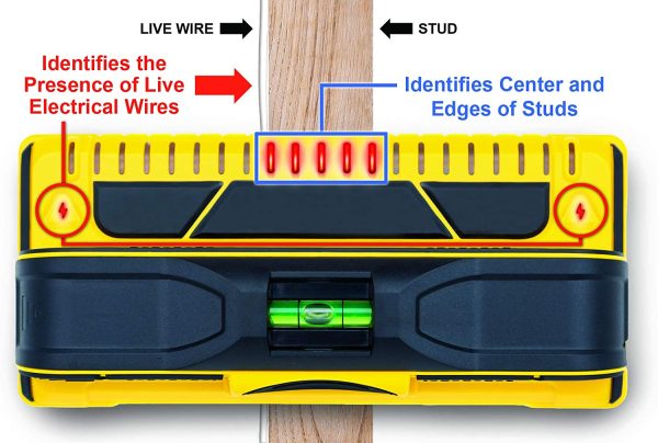 ProSensor M210 Professional Stud Finder with 13-Sensors for the Highest Accuracy Detects Wood & Metal Studs with Incredible Speed, Yellow