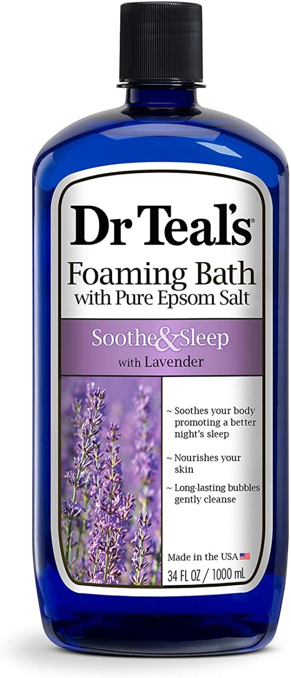 Dr Teals Pure Epsom Salt Foaming Bath with Lavender, 1 L