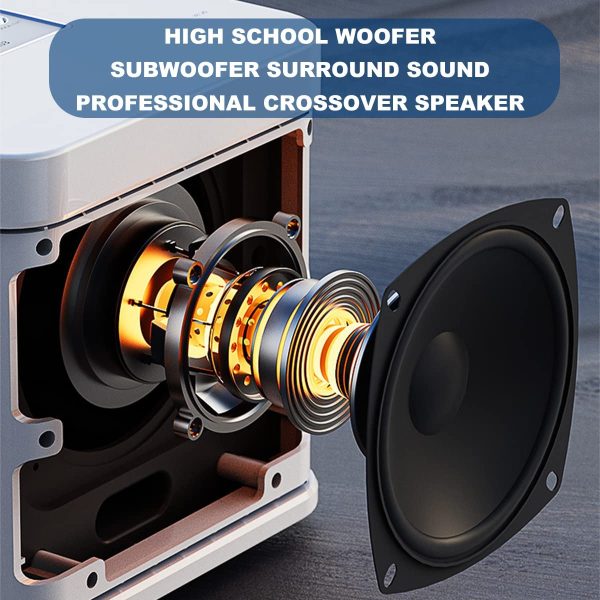 Portable Karaoke Machine for Adults, High Power Wireless Dual Microphone PA Speaker System,Karaoke All-in-one,Compatible with Bluetooth, AUX, USB/TF Card