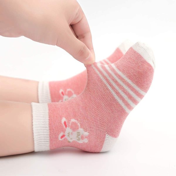 Cotton Baby Girl Socks, 9 Pairs Cute Newborn Girl Socks 0-36 Months Toddles Cotton Coming - Image 3