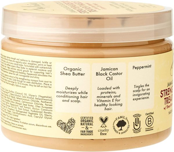 Shea Moisture Jamaican Black Castor Oil Strengthen and Restore Treatment Masque, 340 ml