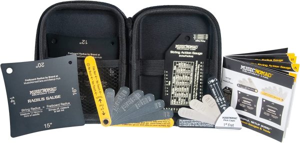 MusicNomad Precision 6 pc. Guitar Setup Gauge Tool Set - Plus 24 pg. Instructional Booklet and Storage Case (MN604) - Image 6