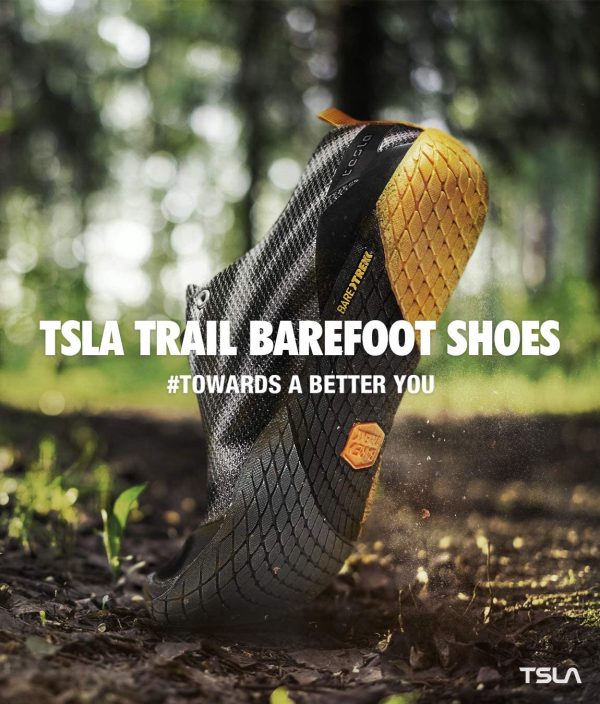 TSLA Men's Trail Running Shoes, Lightweight Athletic Zero Drop Barefoot Shoes, Non Slip Outdoor Walking Minimalist Shoes - Image 2