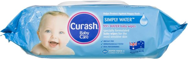 Curash Water Baby Wipes 80 pack (packaging may vary) - Image 2