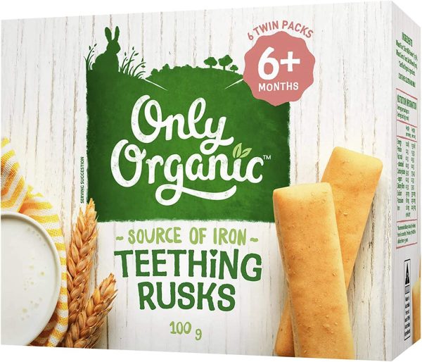 Only Organic Teething Rusks 6+ Months - 100g - Image 2