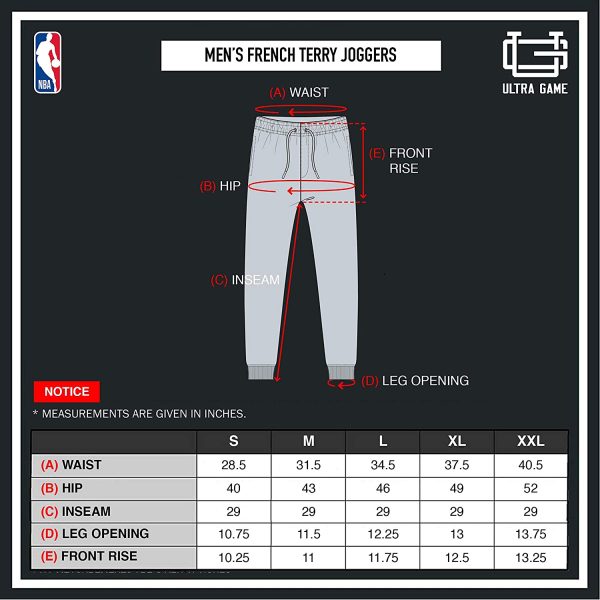 Ultra Game NBA Men's Soft Team Jogger Sweatpants - Image 4