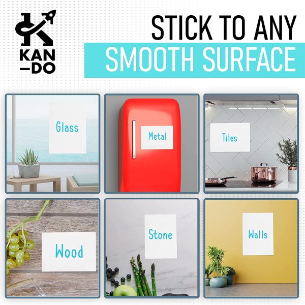 KAN-DO Portable Whiteboards for Fridge, Walls and More, Stick Securely & Remove Cleanly from ANY Smooth Surface, Convenient Fridge Whiteboard, 2 Dry Erase Whiteboard Markers & Marker Holders (A3 & A4) - Image 6