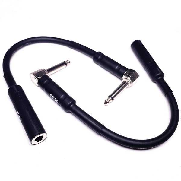 CESS-090 Low-Noise Right Angle 1/4 TS Male to Female Guitar Extension Cable, 2 Pack - Image 5