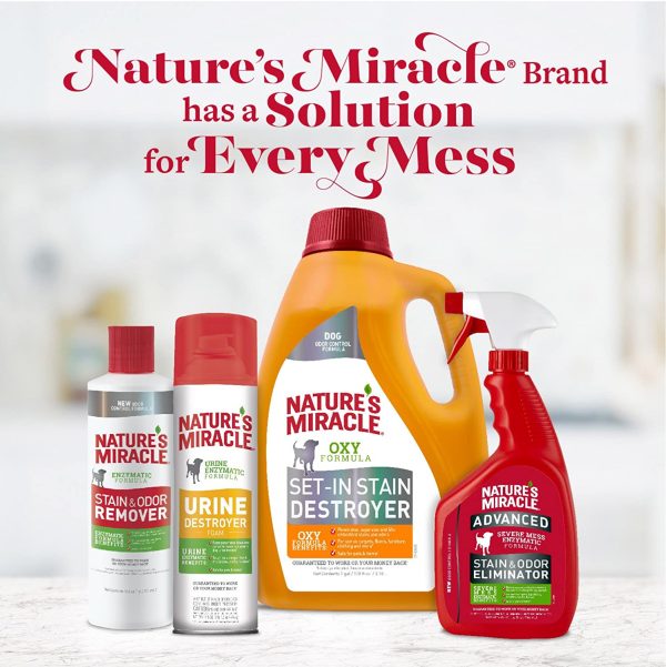 Nature’s Miracle Advanced Cat Stain And Odour Eliminator, Sunny Lemon Scent, 946ml, Severe Mess Enzymatic Formula, Pet Urine Destroyer, Multi-Surface Cleaner - Use On Carpet & Furniture, Trigger Spray - Image 5