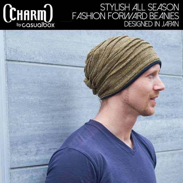 CHARM Organic Cotton Winter Beanie - Mens Slouchy Oversized Hat Womens Chemo Cap - Image 6