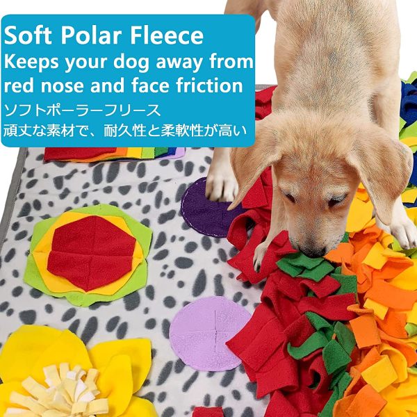 SCHITEC Snuffle Mat for Dogs, Nosework Feeding Blanket Sniffing Pad for Interactive Games, Foraging Puzzle Enrichment Toys for Large Small Medium Pets