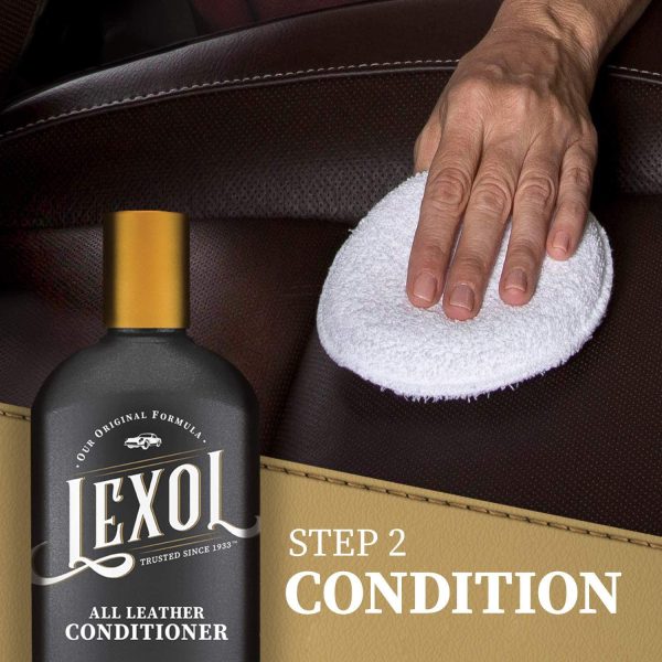 Leather Care Kit Conditioner and Cleaner, Use on Car Leather, Furniture, Shoes, Bags and Accessories, Trusted Leather Care Since 1933, Quick & Easy 2-Step Regimen, 16.9 oz Bottles Plus 2 Sponges - Image 4