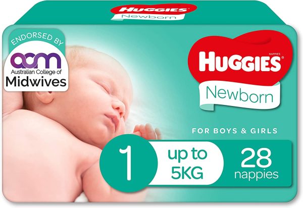 Huggies Newborn Nappies Size 1 (up to 5kg) 28 Count - Image 6