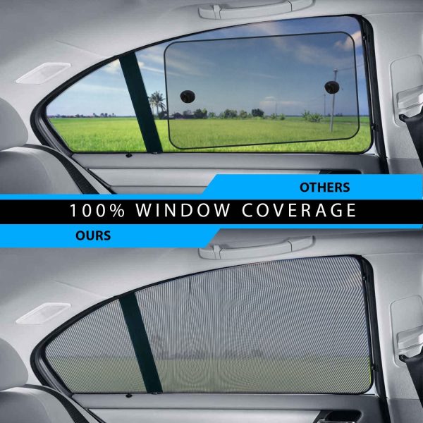 Side Window Car Sun Shade for Baby and Pets Sunshades - Comfortable and Breathable Full Mesh Auto Rear Seat Sunshade Cover for UV Protection During Summer Traveling | 2 Pack Fits All Vehicles - Image 6