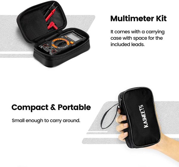 KAIWEETS Multimeter 2000 Counts Digital Multimeter with DC AC Voltmeter, Ohm Volt Amp Test Meter and Continuity Test Diode Voltage Tester - Image 6