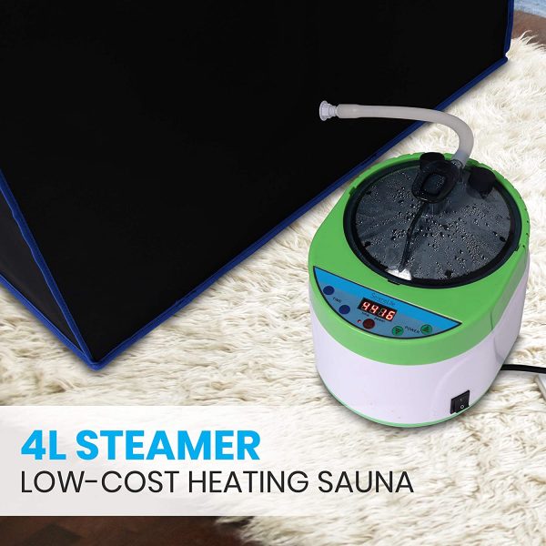 SereneLife SLISAU35BK Full Size Portable Steam Sauna ?CPersonal Home Spa, with Remote Control, Foldable Chair, Timer - Image 3